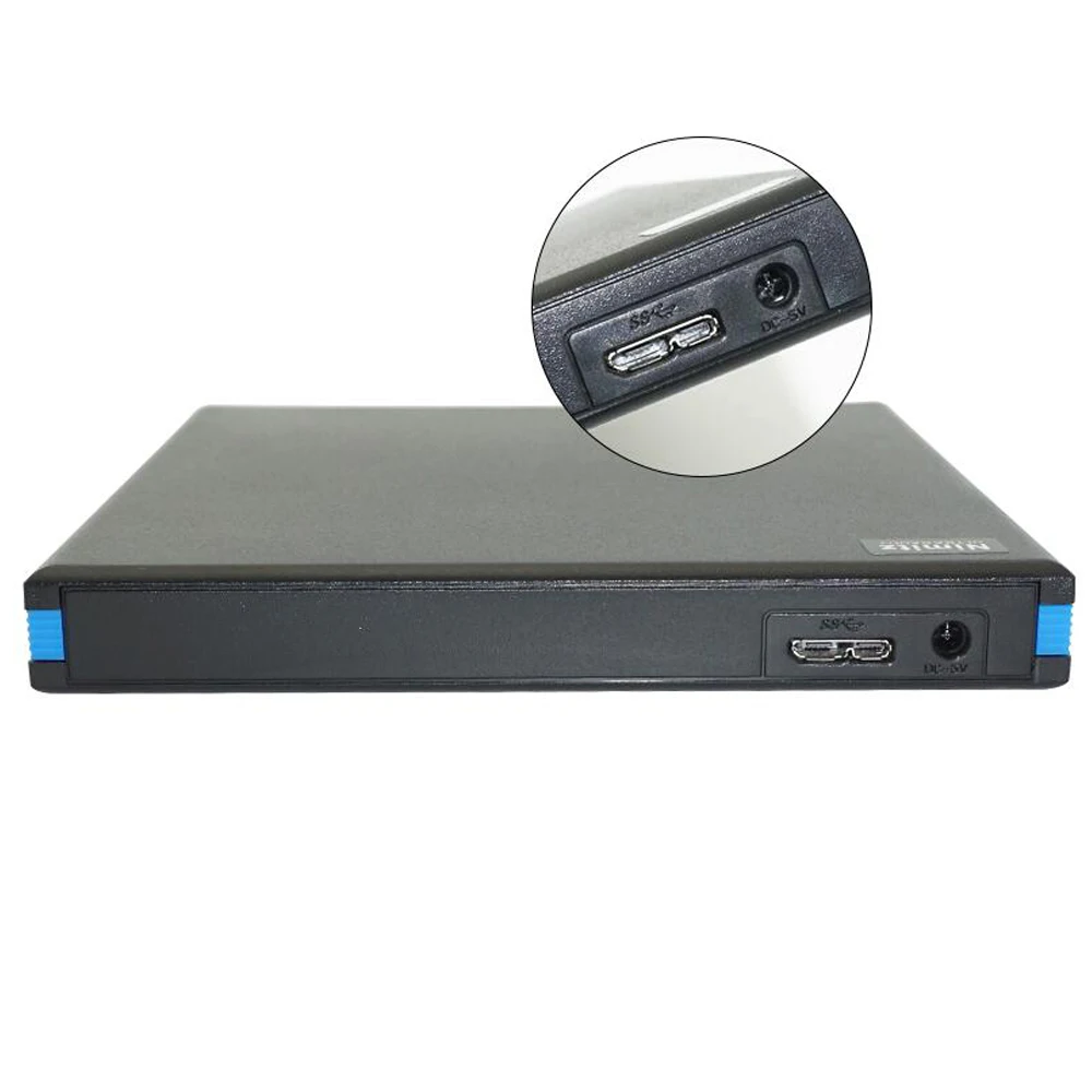 12 7 мм USB 3 0 Blu-Ray DVD привод Внешний Оптический Корпус SATA к чехол для ноутбука без