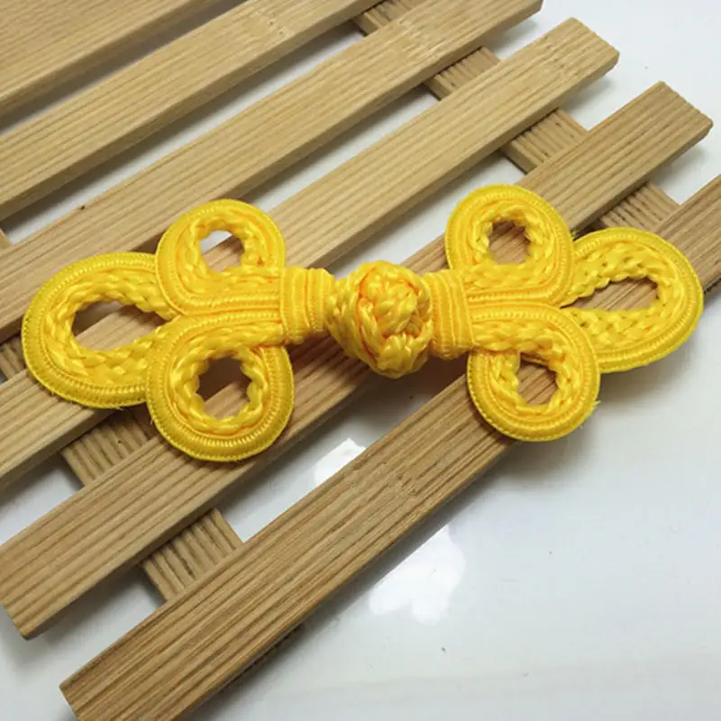 DoreenBeads 1 пара китайский Узелок кнопки ручной работы узор в виде листьев Cheongsam Tang