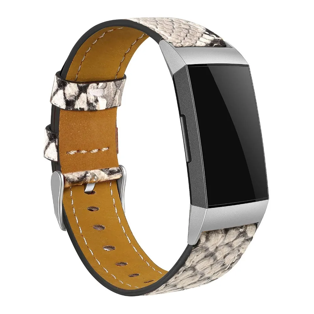 Ремешок из натуральной кожи для Fitbit Charge 3 сменный Браслет наручных часов