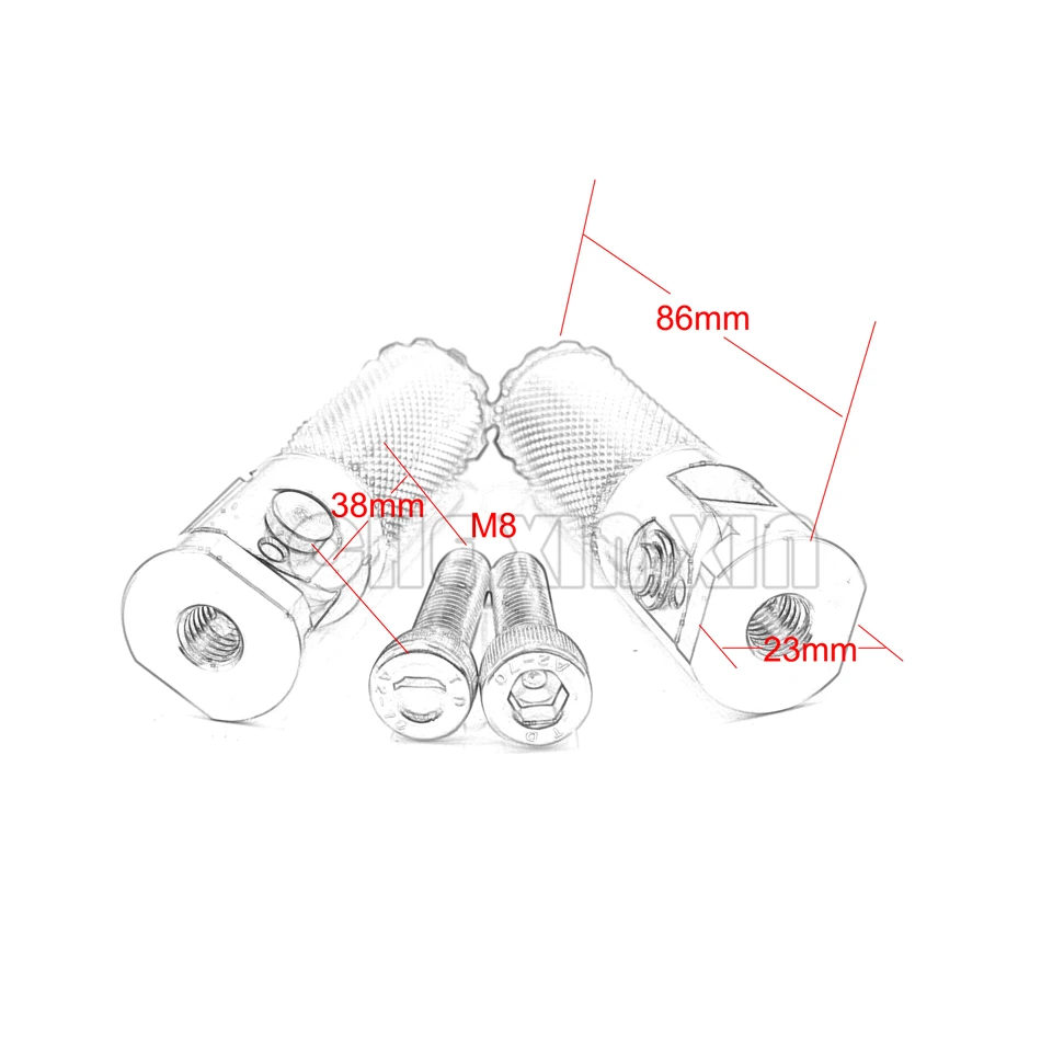 Универсальные алюминиевые складные подножки для мотоцикла с ЧПУ набор задних
