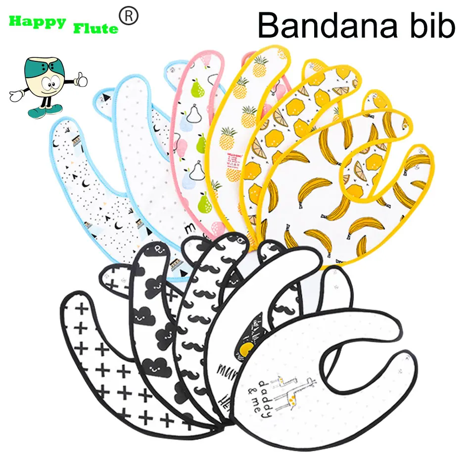 Happyflute 1 шт. хлопка высокого качества детские нагрудники Burp мода животных печати