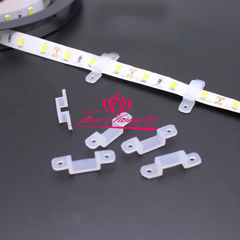 Силиконовый Клип для фиксации 8 мм 10 16 20 м 3528 5050 RGB и одноцветная Светодиодная