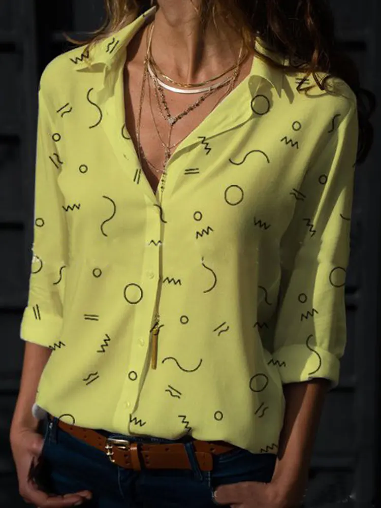 Женские топы женская рубашка Офисная летняя блузка с длинными рукавами| |