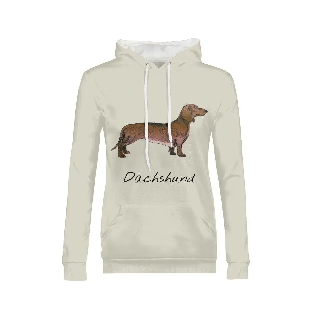 Sausage Dog Dackel Teckel дизайн 3D печатных женщин Уличная толстовки с капюшоном Harajuku Sweatwear