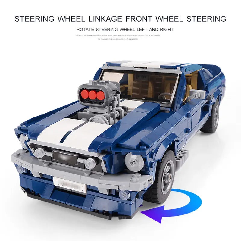 Эксперт Ford Mustang совместимый 10265 набор строительных блоков Кирпичи собранные