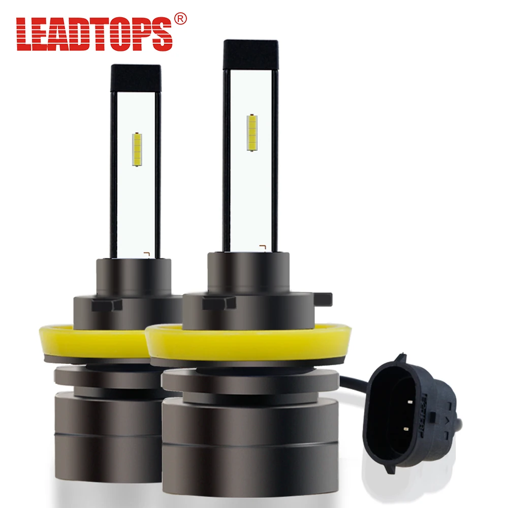 LEADTOPS 2 шт. мини H7 Автомобильные светодиодные лампы 9005 H1 9006 H8 H9 H11 9012