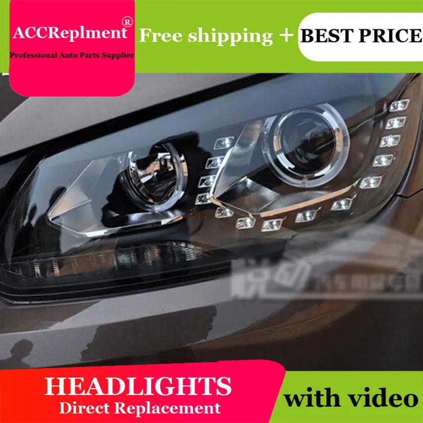 AUTO PRO 2011-2014 для vw touran светодиодные фары головного света DRL автомобильный Стайлинг