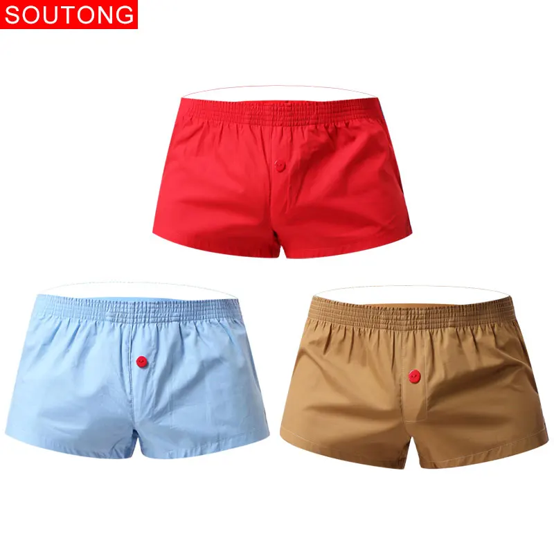 Soutong, 3 шт./лот, сексуальное мужское нижнее белье, боксеры, хлопок, удобные, свободные, Cueca, боксеры, Шорты, модный принт, мужские домашние трусы - Цвет: group 10