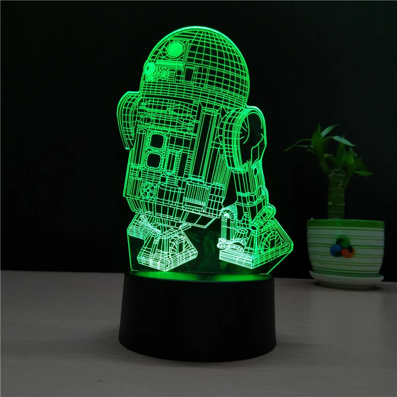 7 цветов Звездные войны лампа 3D визуальные Светодиодные ночные светильники для