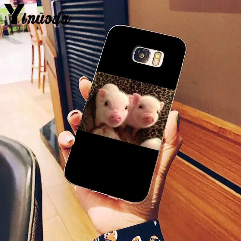 Yinuoda чехол с рисунком поросенка из мультфильма, умный чехол, чехол для телефона, для samsung S5, S6, S6 edge, S7 edge, S8 Plus, S9 Plus, чехол