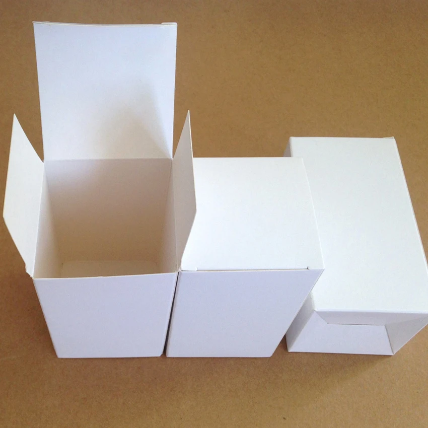 Бумажная коробка упаковка крафт 50 шт./лот 6x6x13 см картон 350gsm свадьба и | Дом сад