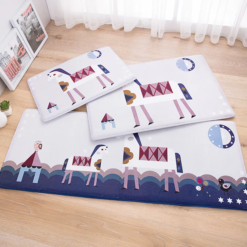 3 размера мультяшный ковер нескользящий кухонный мягкие детские коврики дверные