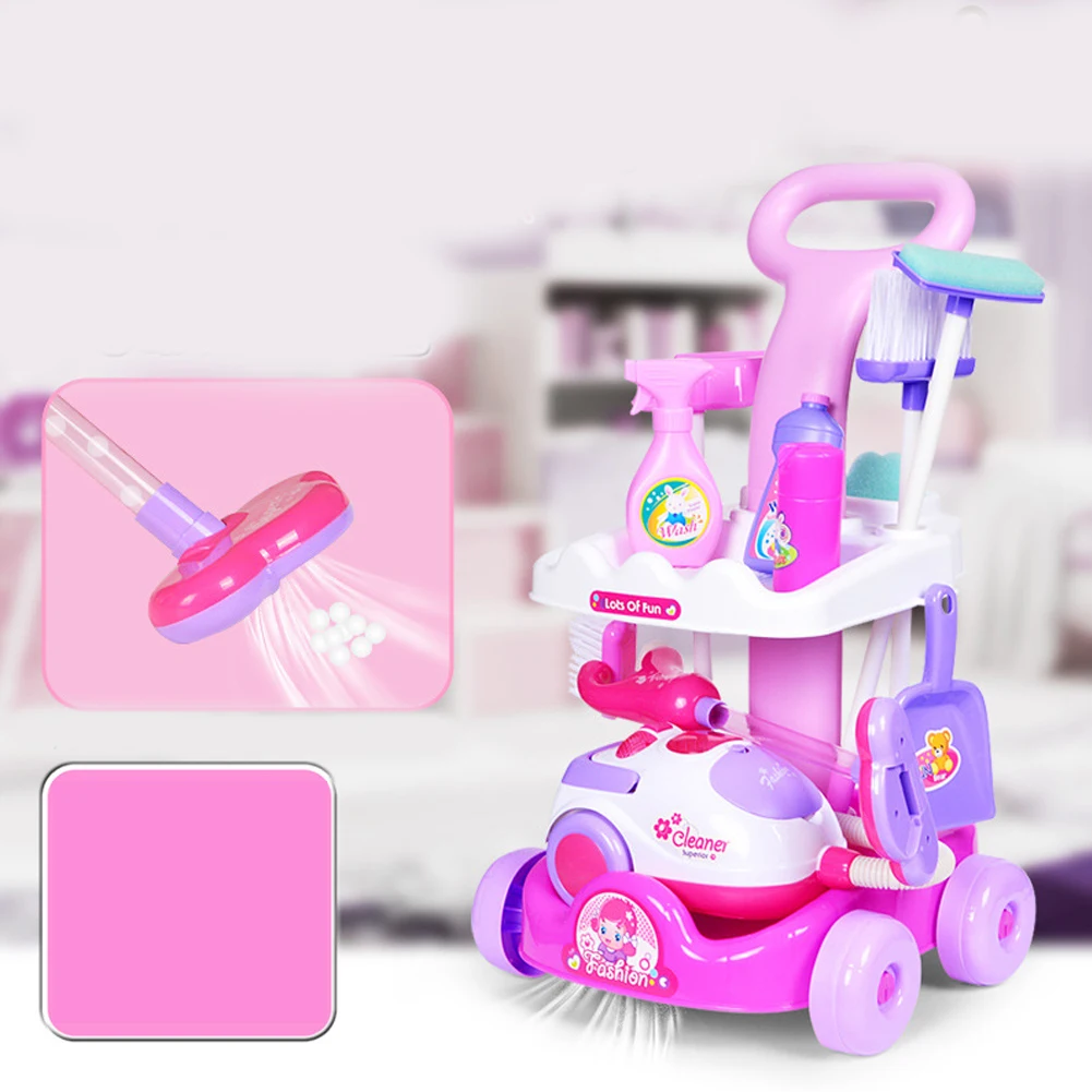 

Housework Simulation Vacuum Cleaner Kids Pretend Play Toy Plastic Cleaning Tool