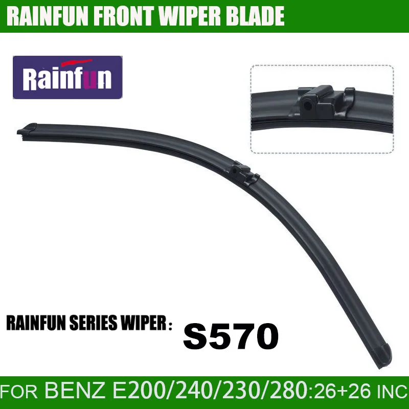 RAINFUN 26 &quot+ 26&quot Специальный автомобильный мягкий стеклоочиститель для BENZ E200 E230 E240