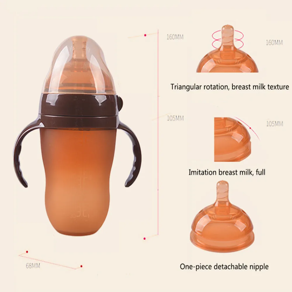 Бутылочка для кормления с наночастицами, силиконовые Bottle150/180/250/300 ML Большие широкие Калибр удобно для кормления малыша