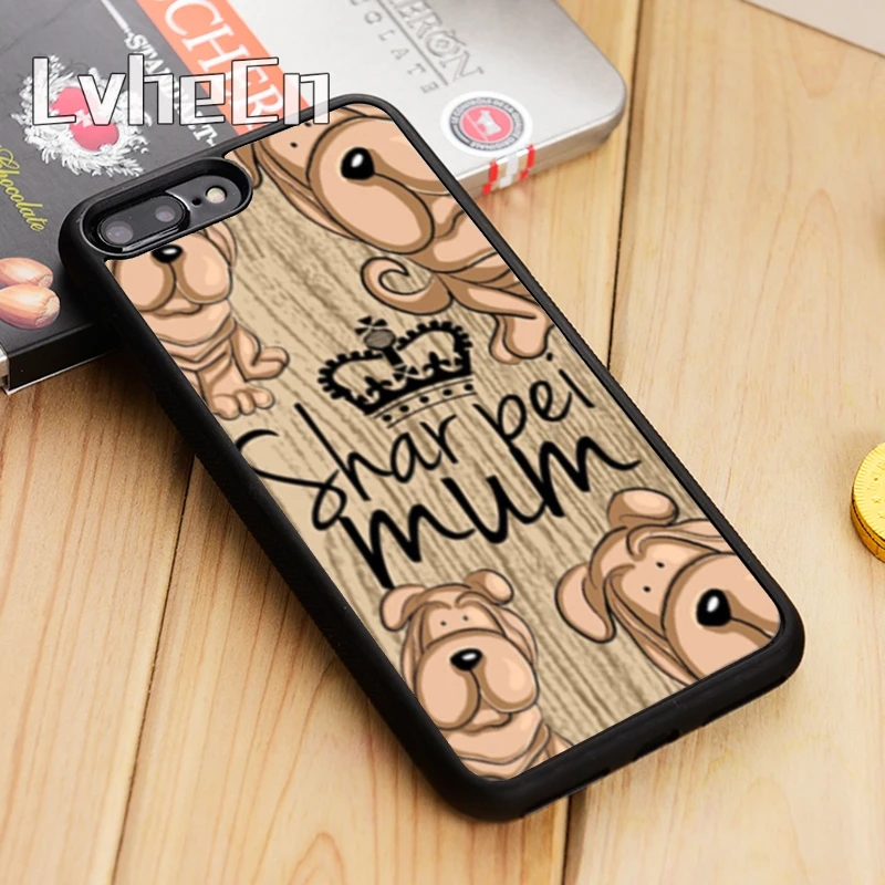 LvheCn shar pei Mum Dog чехол для телефона iPhone 5 6 s 7 8 plus 11 12 Pro X XR XS Max Samsung Galaxy S6 S7 edge S8 S9