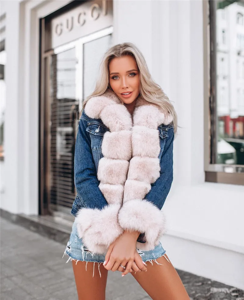 CKMORLS Новое поступление пальто из натурального Лисьего меха для женщин зимняя меховая парка пальто с воротником из лисьего меха куртка повседневные толстые теплые куртки