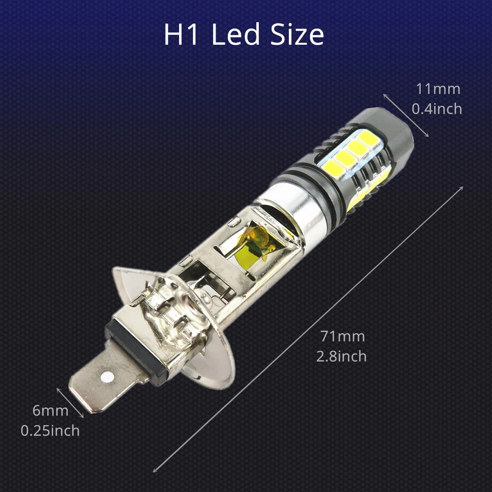 WLJH 2x H1 светодиодный светильник лампы 3030 SMD 2835 авто светильник внешний 6000 К белые Противотуманные фары DRL вождения лампы дневного света лампы 10В-30В