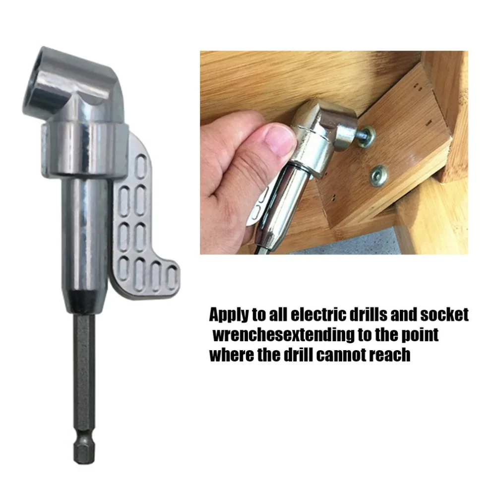 

105 Degree Right Angle Drill Extension Shank Quick Change Driver Drilling Screwdriver Magnetic 1/4 Hex Socket Close Corner Tool