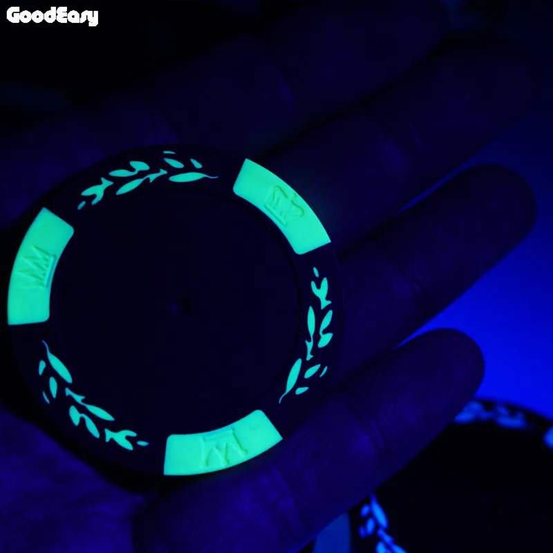 Флуоресцентные покерные чипы Техасские таможенные внутренние металлические