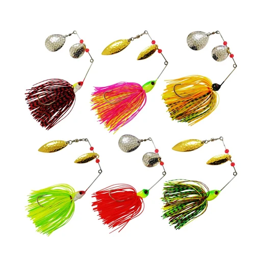 Красный JSM buzzbait chatterbait spinnerbait приманки рыболовные искусственные приманки с юбками силиконовые приманки из свинца голова для ловли щуки Бас - Цвет: Красный