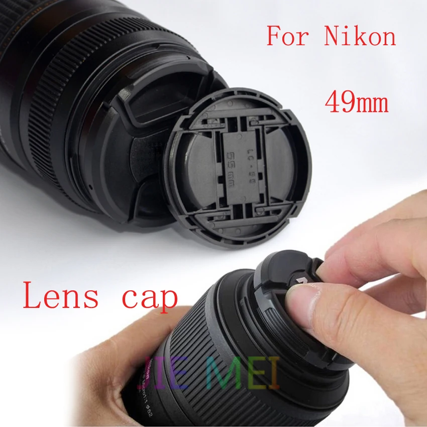 Крышка для объектива камеры 49 мм с логотипом Nikon D5100 D5200 D3200 D3100 всех объективов