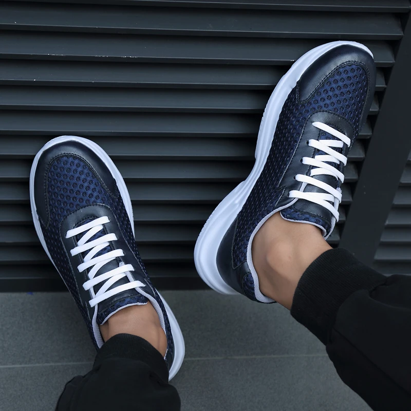 HECRAFTED male sneakers Size 38~46 Comfortable Fashion Breathable Summer mens shoes#AB709 | Обувь