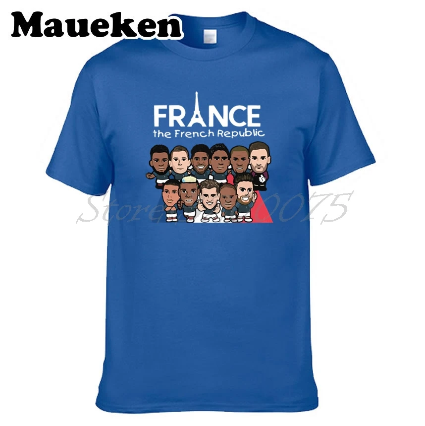 Мужчины Франция Griezmann Varane Mbappe Dembele Pogba Lloris Pavard Giroud Fekir world Tolisso чемпионы футболка