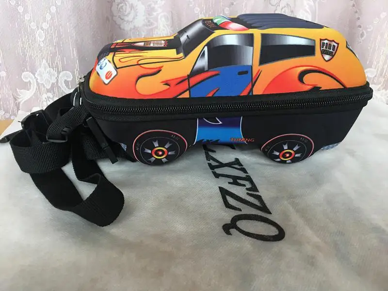 LXFZQ, детский рюкзак, школьные сумки, mochila escolar menino, 3D автомобильный рюкзак, Детские рюкзаки, mochila infantil, школьная сумка - Цвет: huang se
