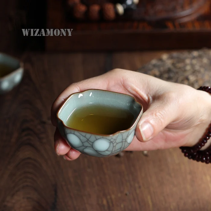 10 шт. Китайский Longquan Celadon фарфор кунг фу КИТАЙСКИЕ чашки чаша для чая 40 мл