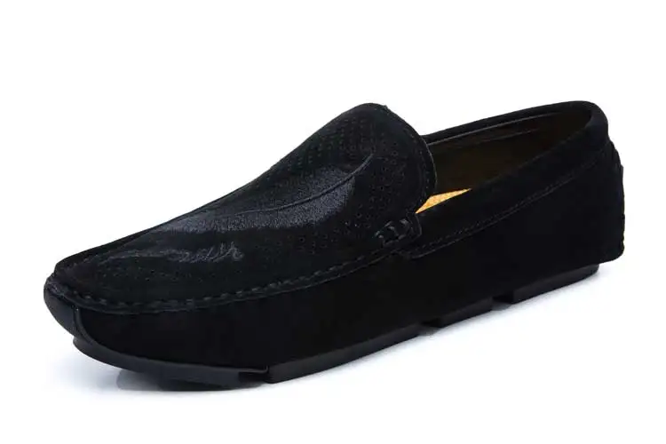Mocassin homme de Lux; повседневные лоферы; Мужская обувь; дышащая обувь; модная мужская обувь; слипоны; мужские лоферы размера плюс 11; черный цвет