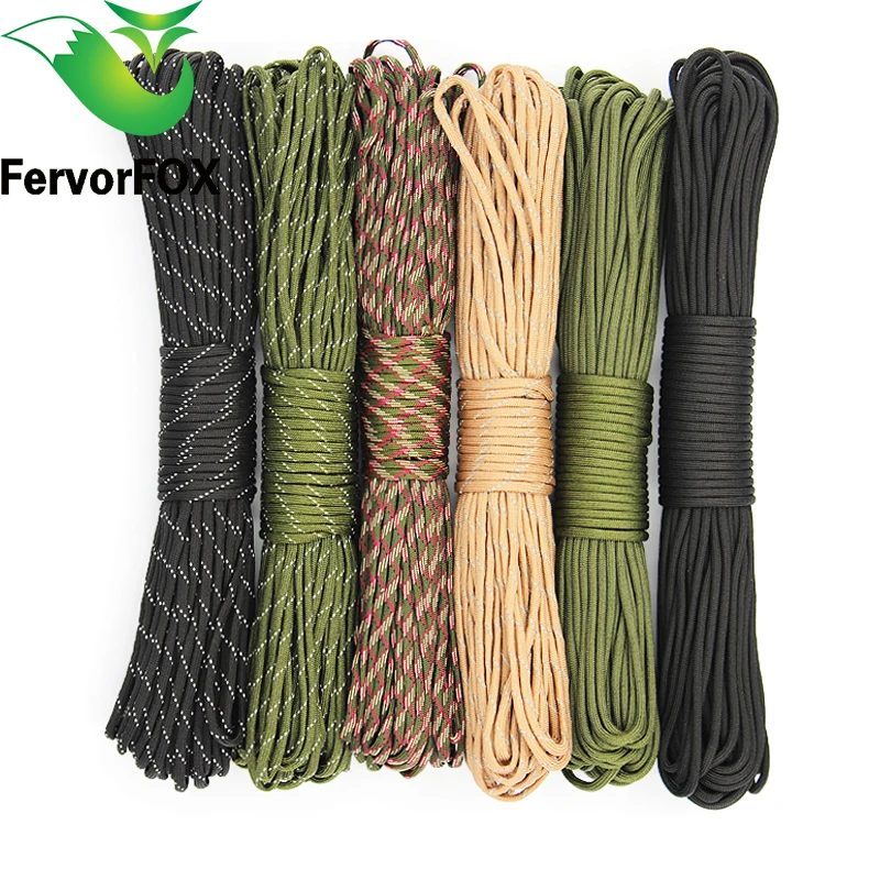 Paracord 550 веревка Тип III 7 стенд 31 м (100FT) 10 (33FT) Паракорд парашютный Корд кемпинг на