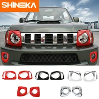 shineka car stickers for suzuki jimny 2007 2017 abs car front fog light headlight lamp protection cover sticker for suzuki jimny