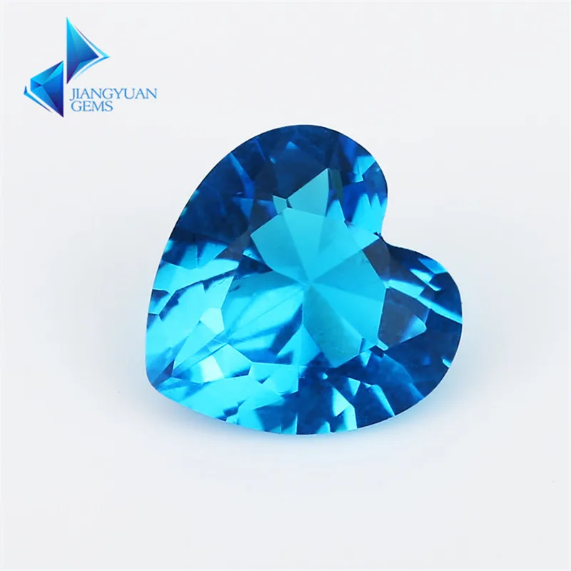 

Size 3x3~12x12mm Dark Sablue Heart Shape Loose Glass Gems Beads Synthetic Gems Jewelry Stone