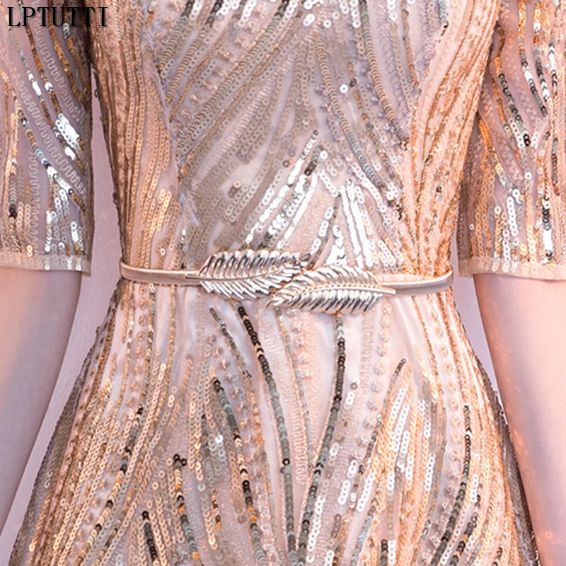 

LPTUTTI Sequin Gratuating New For Women Elegant Date Ceremony Party Prom Gown Formal Gala Luxury Long Evening Dresses