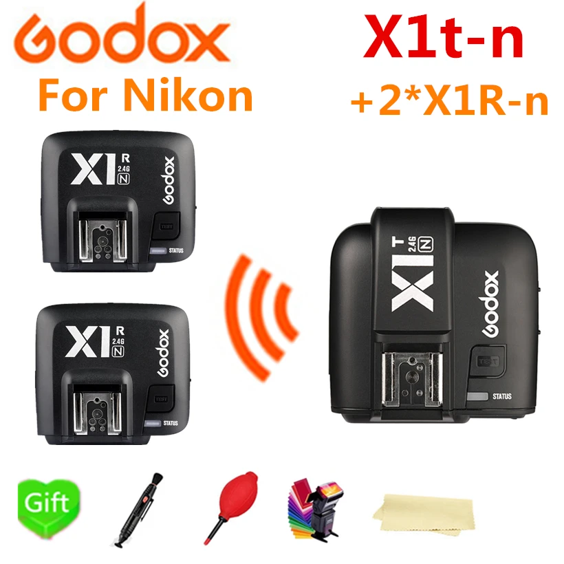 

Godox X1T-N 2.4 G Wireless TTL HSS Flash Trigger Transmitter +2* X1R-N Receiver for Nikon GODOX V860II-N TT685-N TT600 Flash