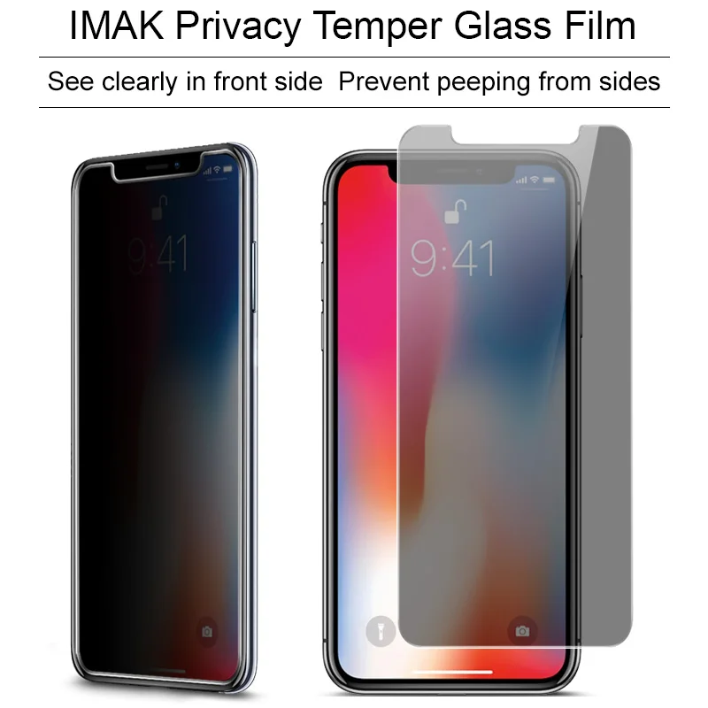 Для iPhone X/XS Защитная пленка для экрана IMAK защита конфиденциальности Анти всплеск