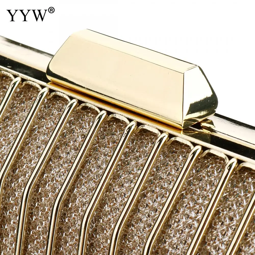 

YYW Small Polyester Shoulder Clutch Bag Women Shoulder Crossbody Bags Female Gold Clutches Luxury Ladies Evening Party Bag Purse