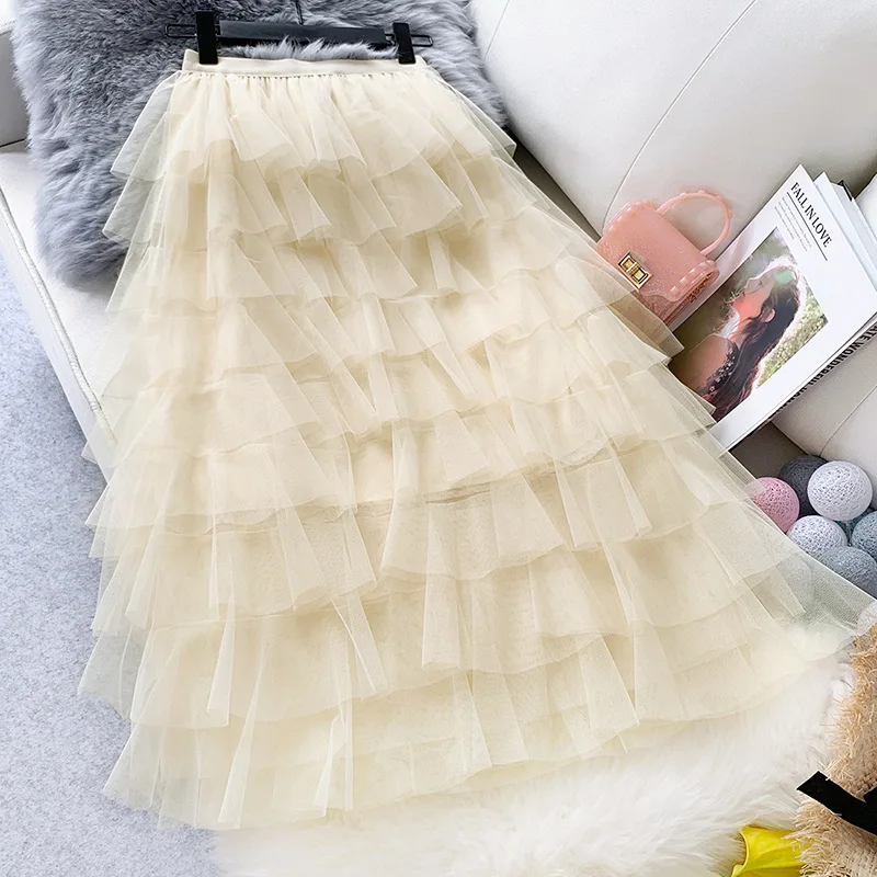 Женская многослойная фатиновая юбка длинная феи 5 цветов на выбор Новое