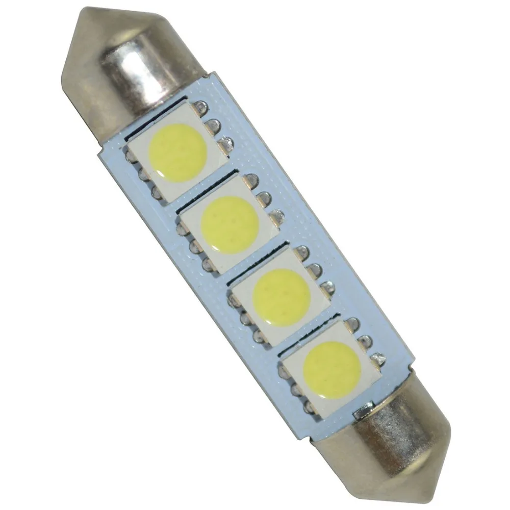 Safego 1 шт. гирлянда светодиодная C5W 42 мм Светодиодные купольные лампы 4 SMD 5050