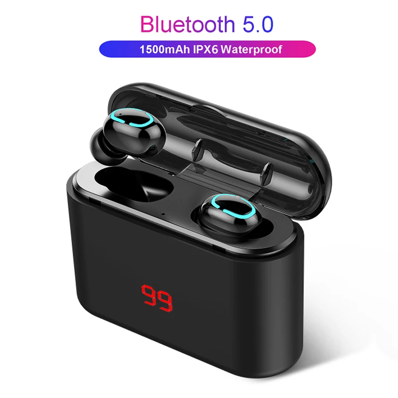 Bluetooth наушники 5 0 беспроводные гарнитура спортивные стерео с микрофоном зарядная