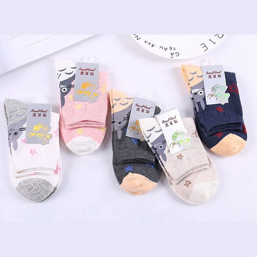 Kawaii Для женщин носки Harajuku из хлопка Одежда для новорожденных с изображением животных; носки до лодыжки Повседневное для девочек Теплые мягкие смешные носки унисекс, рождественский подарок