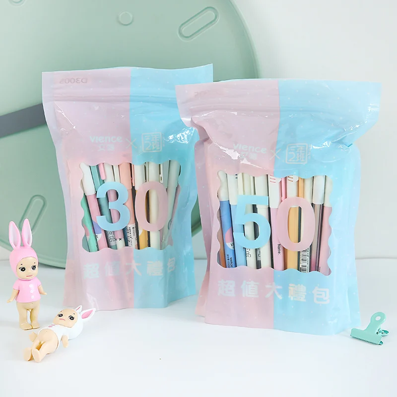 Kawaii Канцтовары гелевые ручки с чернилами 30 шт. в комплекте Сумка школьные