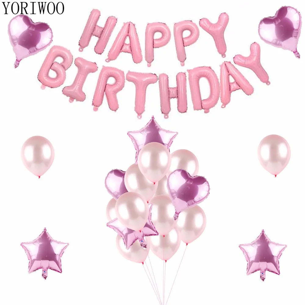 YORIWOO розовая тема 1st День рождения украшение свадебное событие babyвечерние Shower