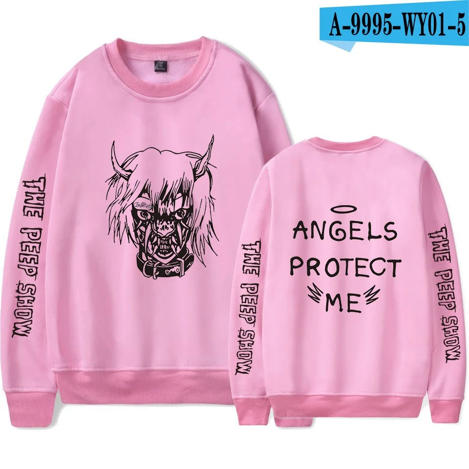 pink WEJNXIN Lil Peep ANGELS PROTECT ME толстовки уличная хип-хоп Толстовка для мужчин и женщин унисекс пуловер вентиляторы одежда с длинным рукавом - Цвет: pink