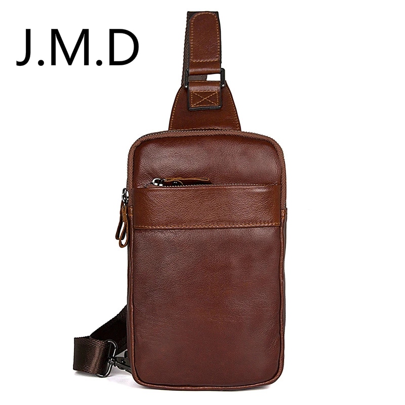 Мужские нагрудные сумки J. M.d из воловьей кожи черная слинг-сумка для мальчиков