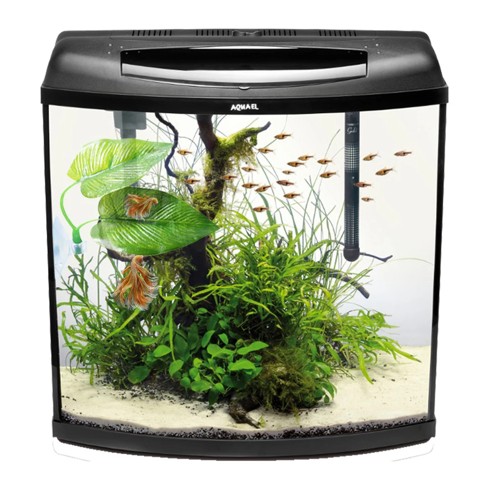 Двухслойные декоративные Betta рыбки отдых нереста Искусственный лист Тропическое растение Свадебная вечеринка стол украшение дома