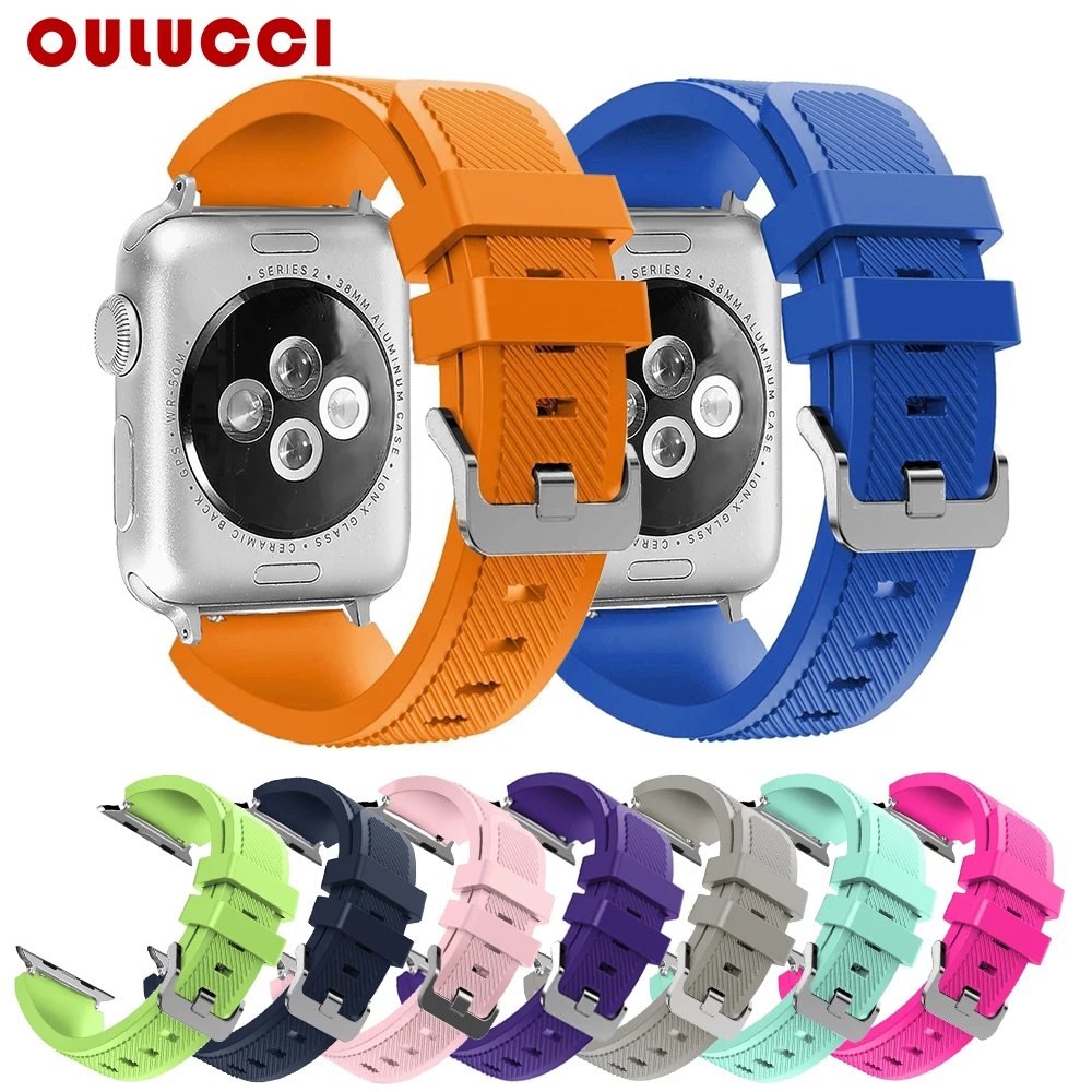 Спортивный силиконовый ремешок Oulucci сменный для apple watch 38 мм/42 мм iWatch Series3/2/1