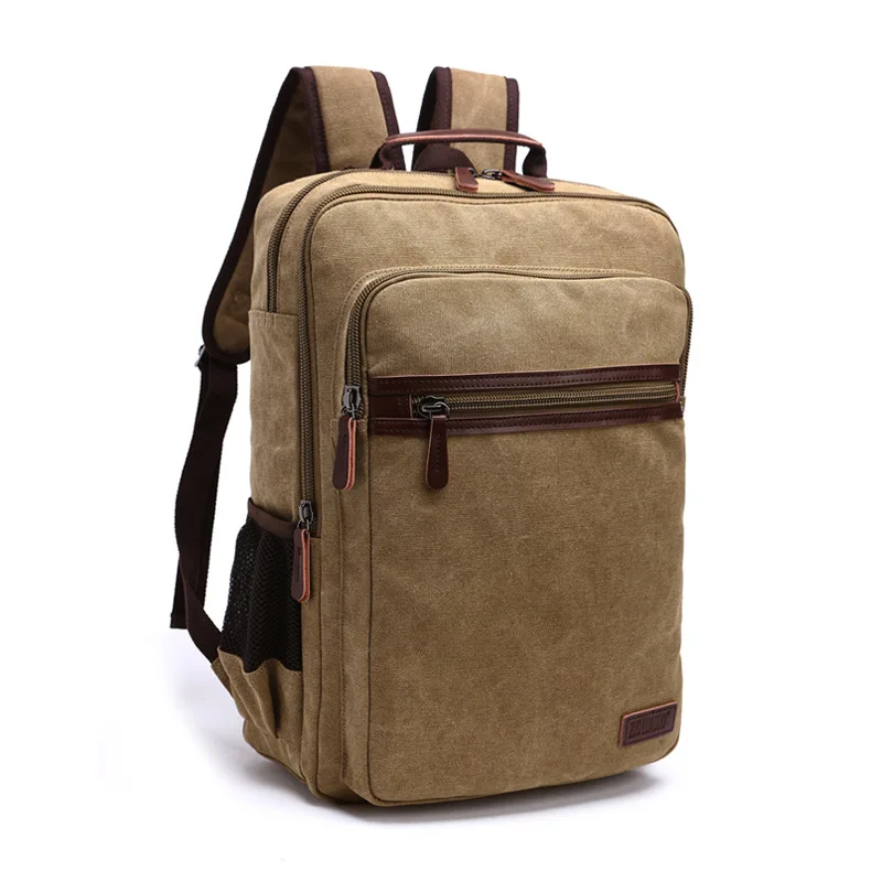 

DB75 New Fashion Shoulder Strap Zipper Solid Casual Bag Male Backpack School Bag Canvas Bag Designer Laptop Backpacks For Men