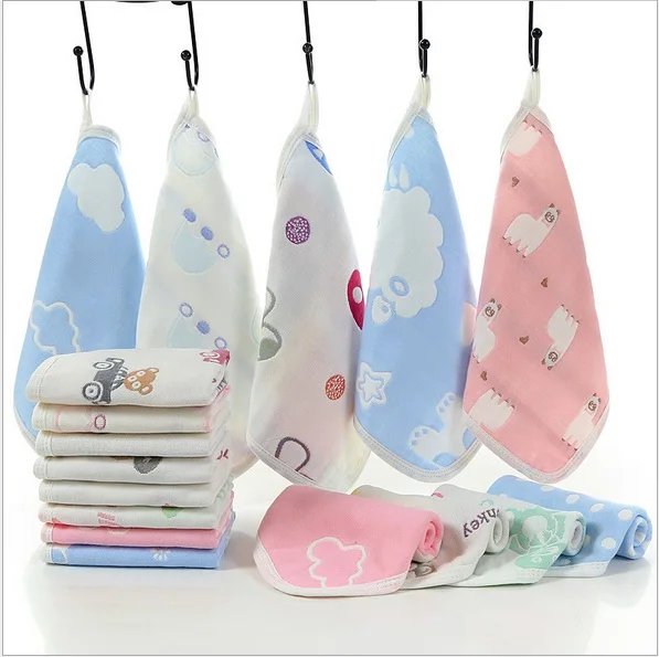 Мягкое детское полотенце 5 шт./лот хлопковый 6 слойный муслиновый детский